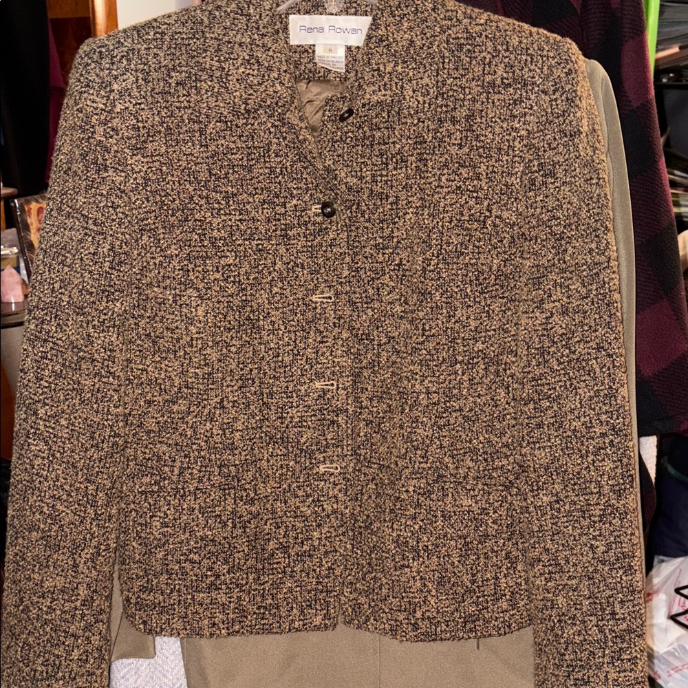 Rena Rowan Textured Brown Blazer